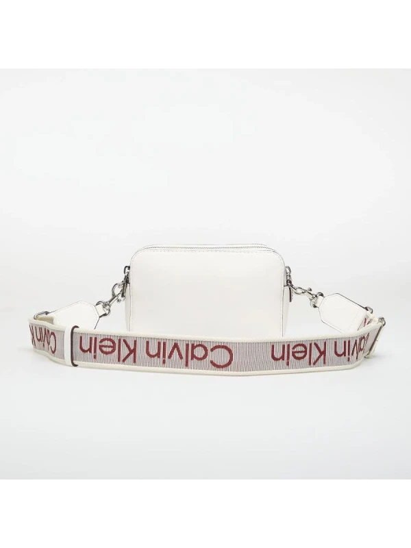 Calvin Klein Webbing Double Strap Camera Bag BEYAZ