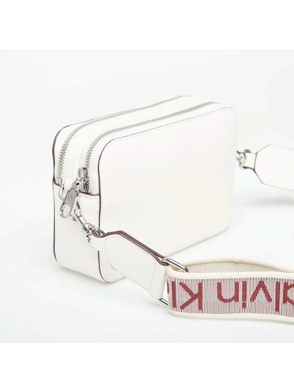 Calvin Klein Webbing Double Strap Camera Bag BEYAZ
