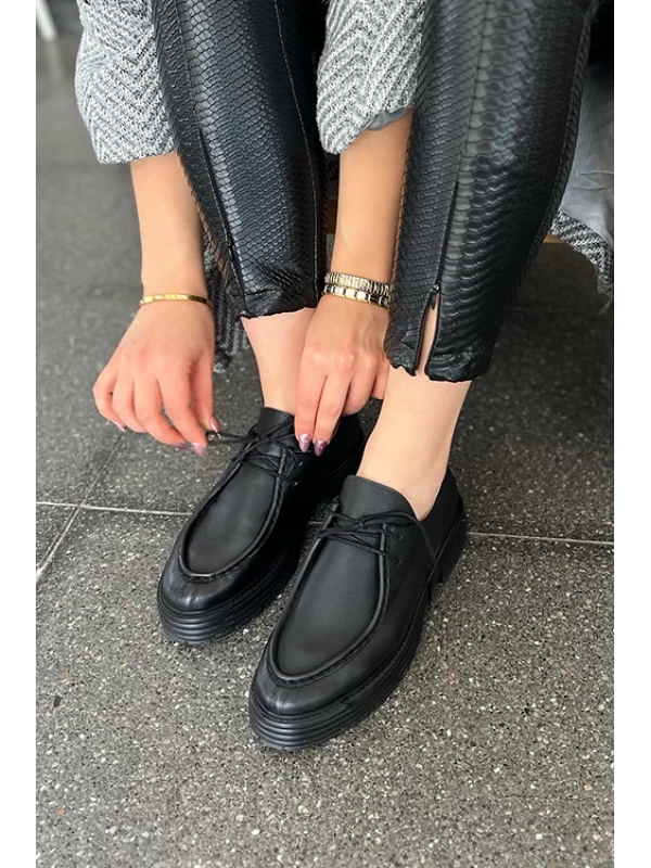 CİLT DERİ SİSLEY AYAKKABI SİYAH