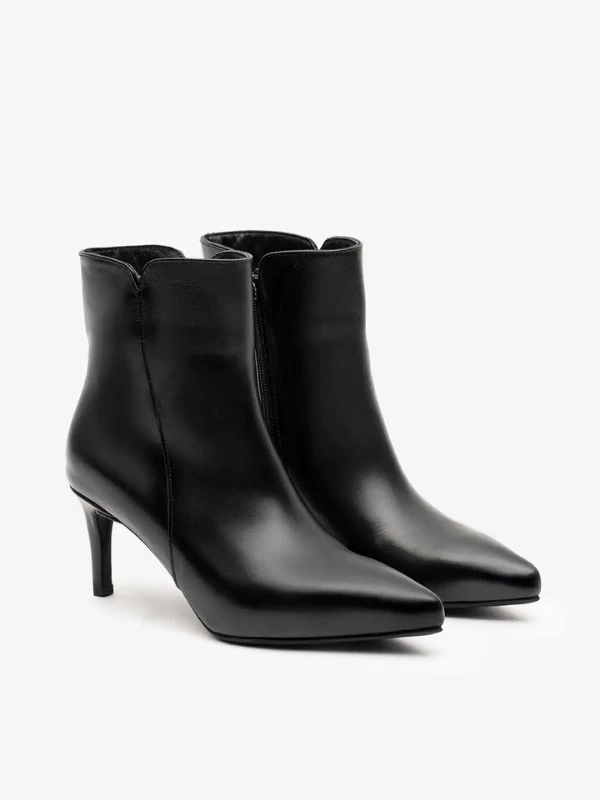 DERİ KADIN BOT SİYAH