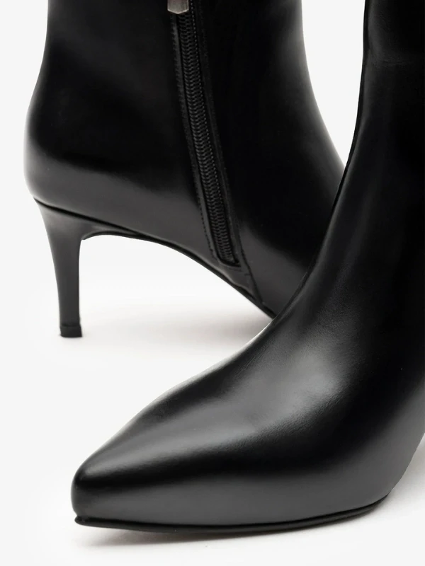 DERİ KADIN BOT SİYAH