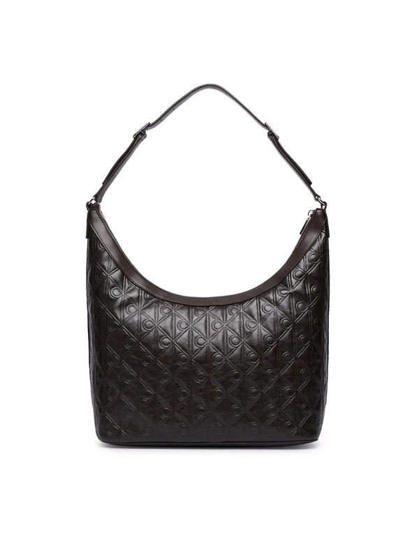 Calvin Klein Emblem Debossed Medıum Shbag KAHVE