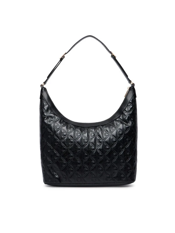 Calvin Klein Emblem Debossed Medıum Shbag SİYAH
