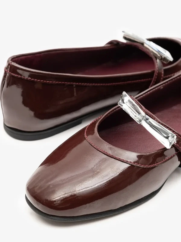 FİYONK DETAY RUGAN DERİ BABET BORDO