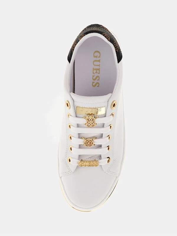 Guess 4G logo baskılı Sneaker BEYAZ