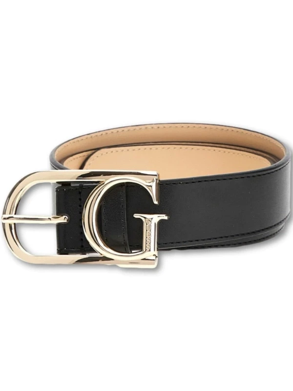 Guess Evaine logo belt SİYAH
