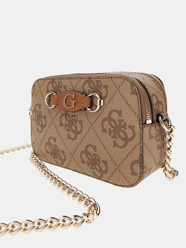 Guess Mini tracolla Izzy 4G logo KAHVE