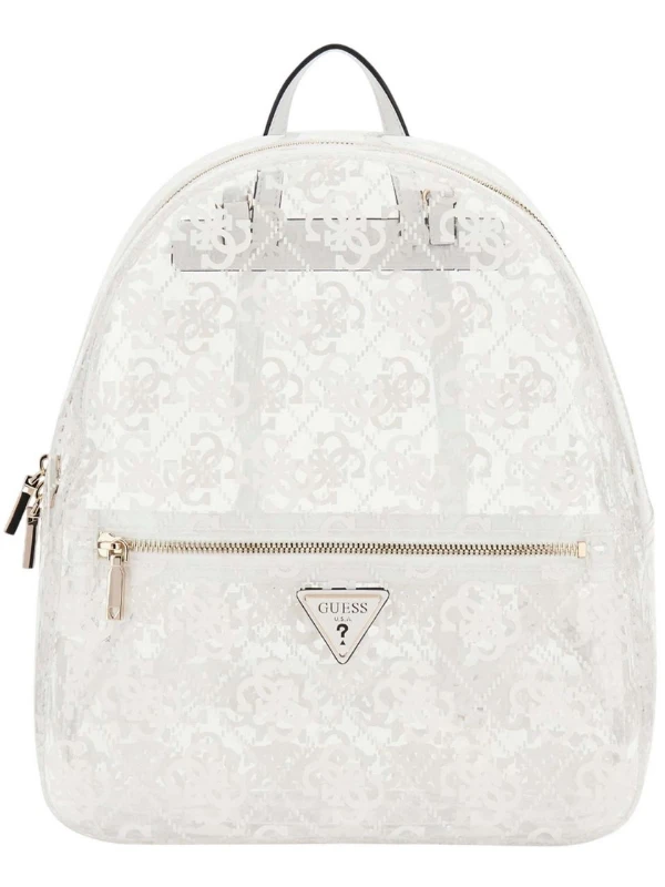 Guess Tuana Şeffaf Sırt Çanta BEYAZ