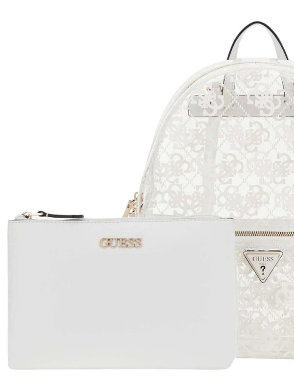 Guess Tuana Şeffaf Sırt Çanta BEYAZ
