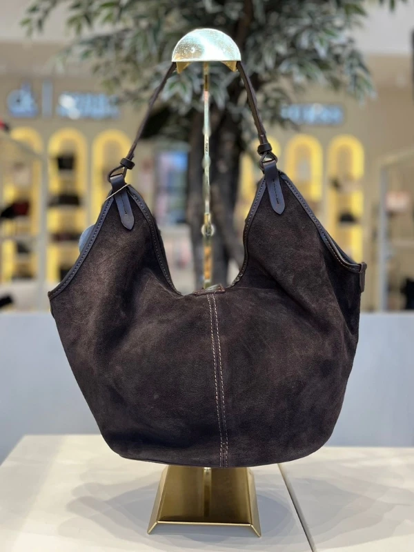 Heyzen Kadın Süet Deri Çanta KAHVE