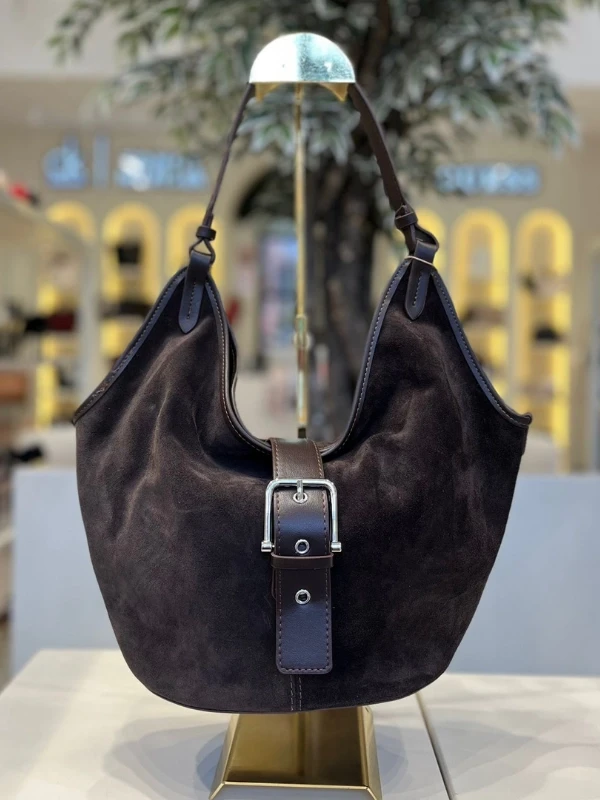 Heyzen Kadın Süet Deri Çanta KAHVE