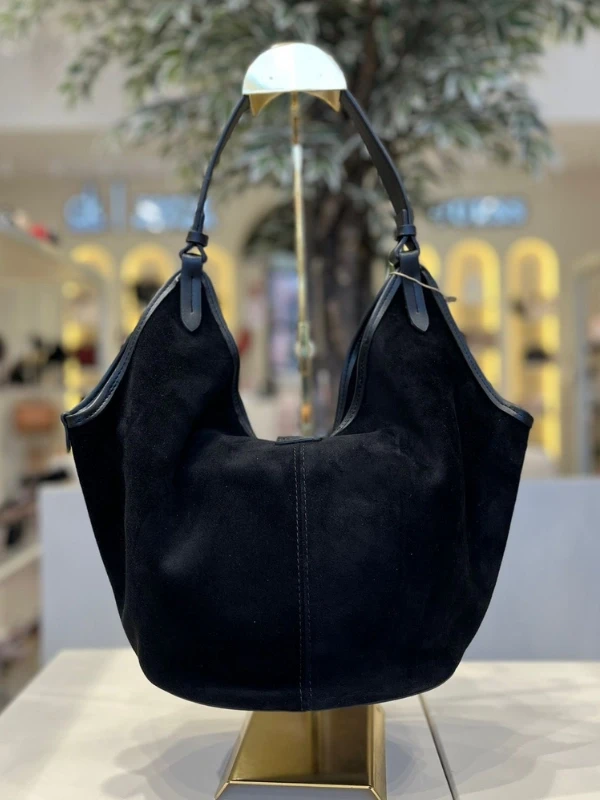 Heyzen Kadın Süet Deri Çanta SİYAH