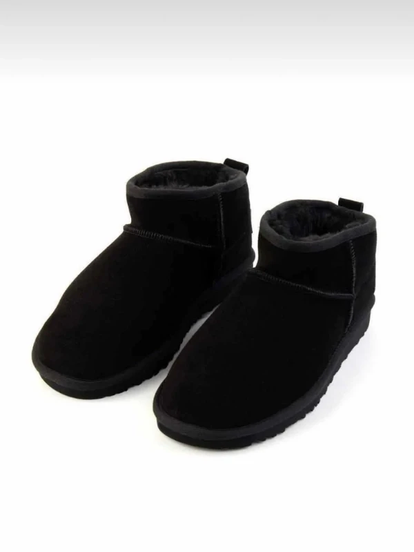 İNCE TABAN DERİ BOT SİYAH