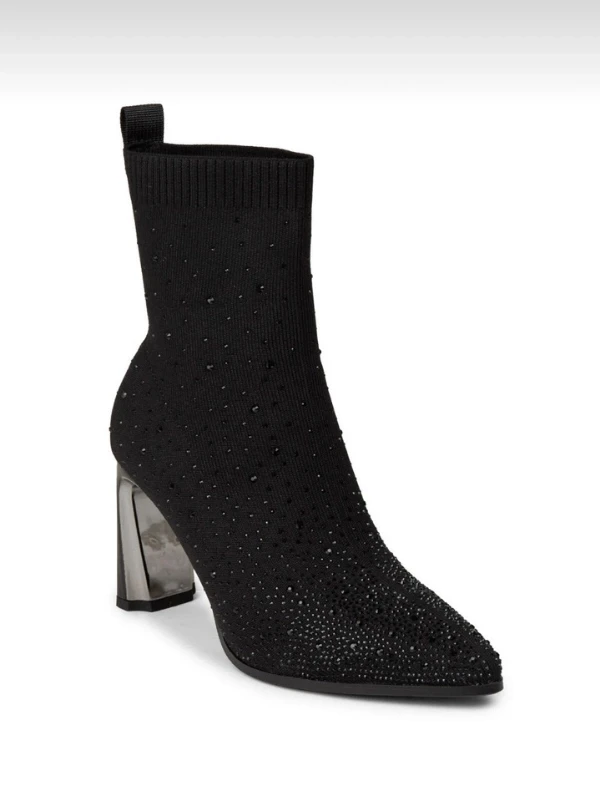 İTHAL TAŞLI TRİKO BOT SİYAH