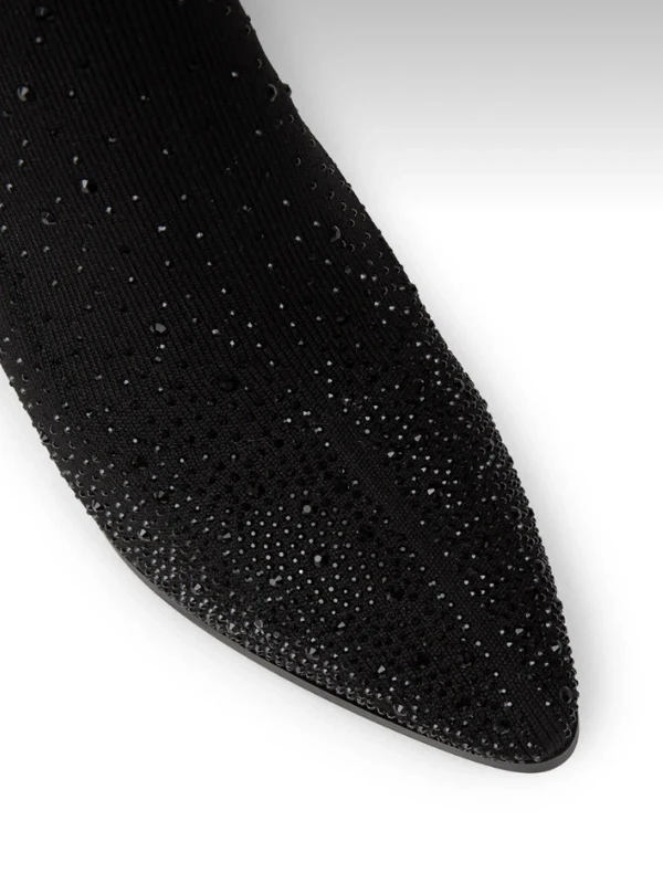 İTHAL TAŞLI TRİKO BOT SİYAH