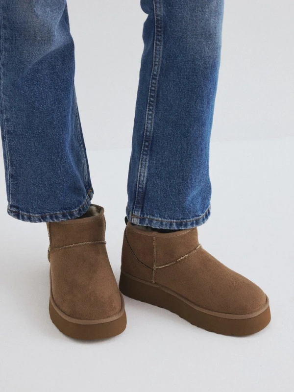 KALIN TABAN DERİ KÜRKLÜ BOT VİZON