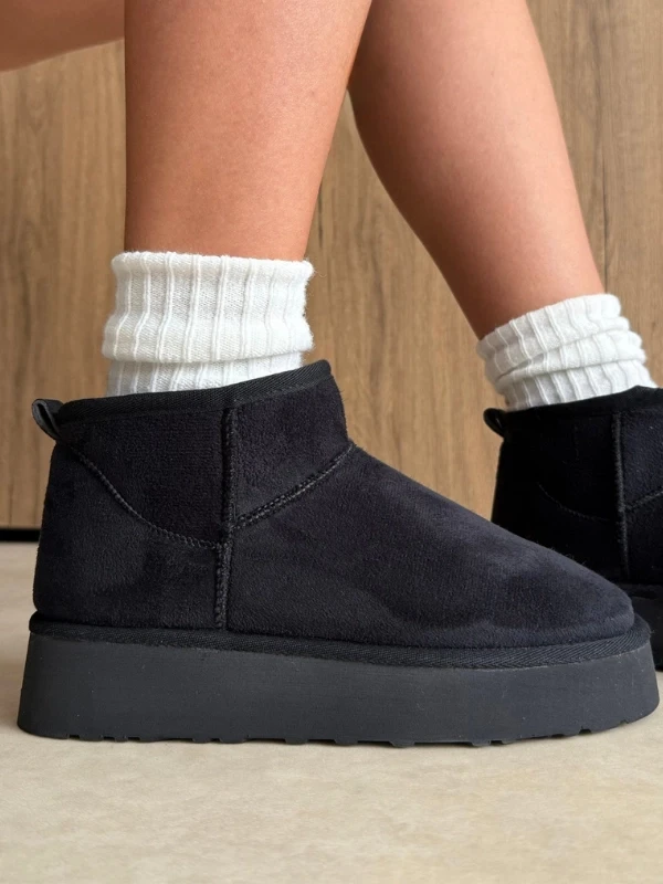 KALIN TABAN KÜRKLÜ BOT SİYAH