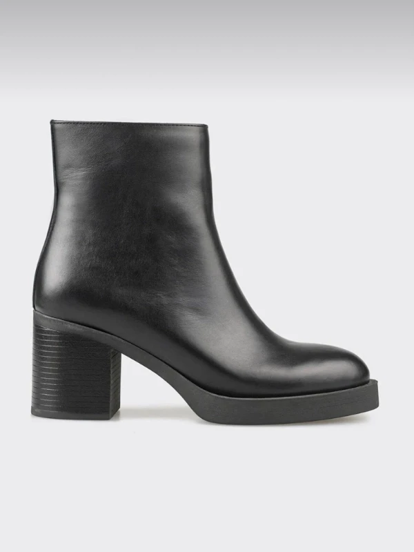 KALIN TOPUKLU DERİ BOT SİYAH