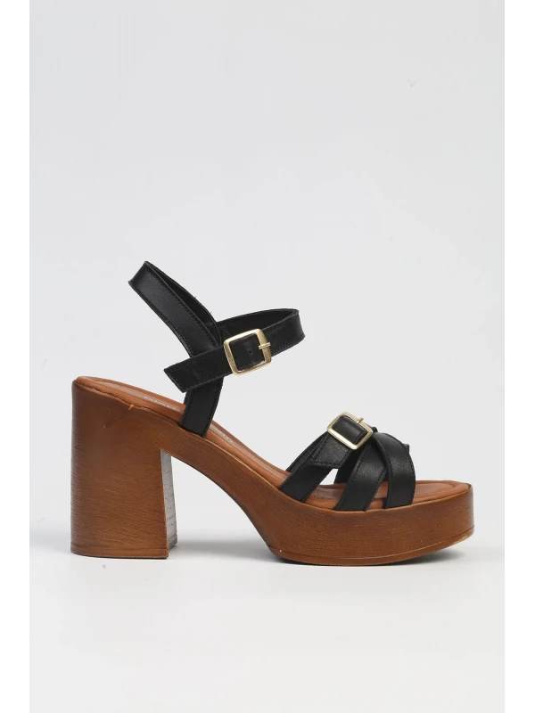 PİERRE CARDİN BİLEK BANTLI DOLGU TOPUK SANDALET