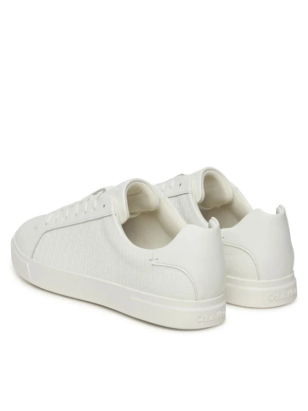 Calvin Klein Low Pro Cubs Laceup Lth Aop BEYAZ