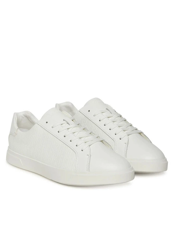 Calvin Klein Low Pro Cubs Laceup Lth Aop BEYAZ