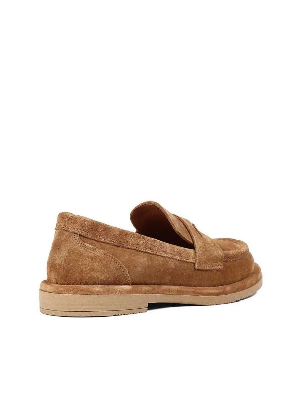 METAL DETAYLI SÜET DERİ LOAFER SİGARO