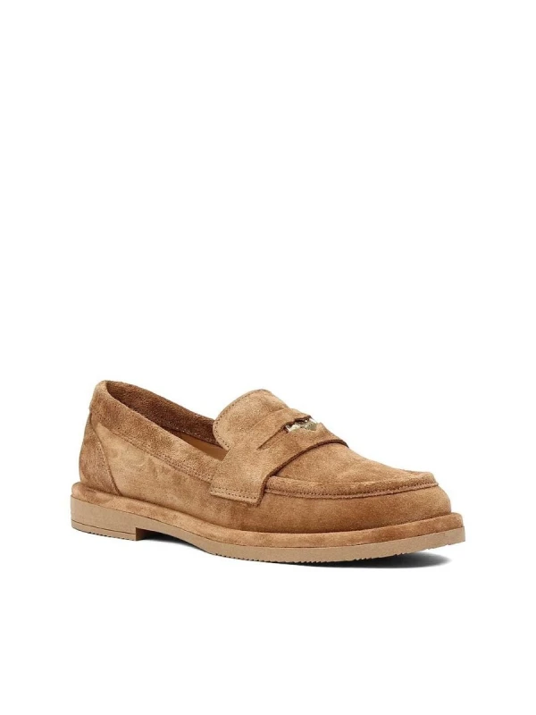 METAL DETAYLI SÜET DERİ LOAFER SİGARO