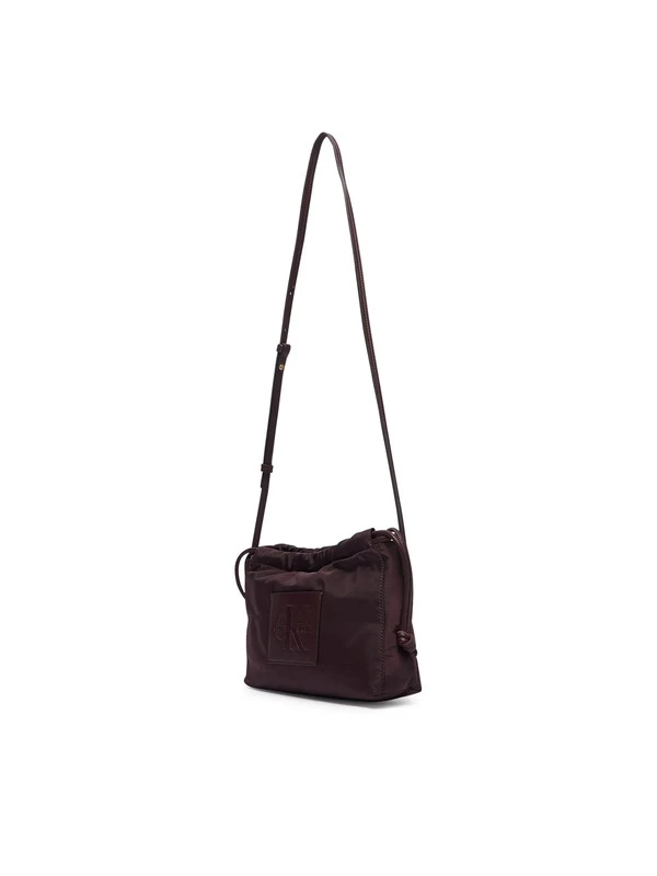 Calvin Klein Nylon Drawstrıng Small Crossbody BORDO