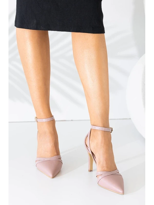 PARLAK BANT DETAYLI STİLETTO SOMON