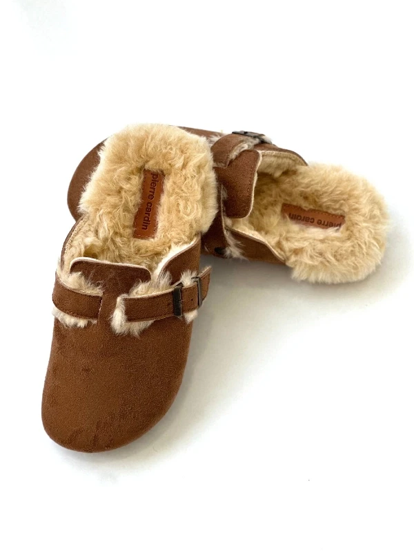 PİERRE CARDİN KÜRK DETAYLI KADIN TERLİK TABA