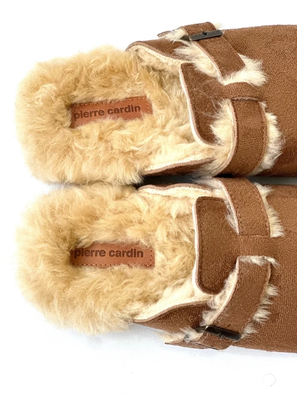 PİERRE CARDİN KÜRK DETAYLI KADIN TERLİK TABA