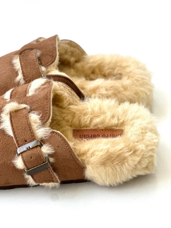 PİERRE CARDİN KÜRK DETAYLI KADIN TERLİK TABA