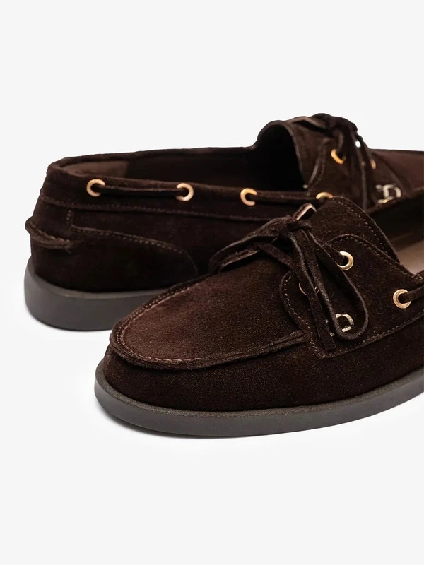 SÜET DERİ LOAFER KAHVE