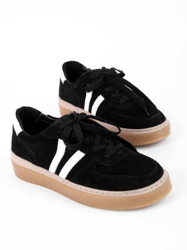 SÜET DERİ SNEAKER SİYAH