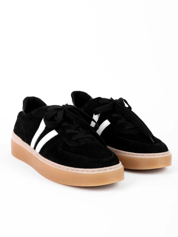 SÜET DERİ SNEAKER SİYAH