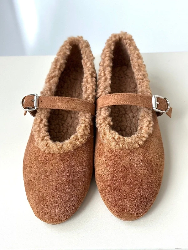 SÜET İÇİ KÜRKLÜ BASİC BABET CAMEL