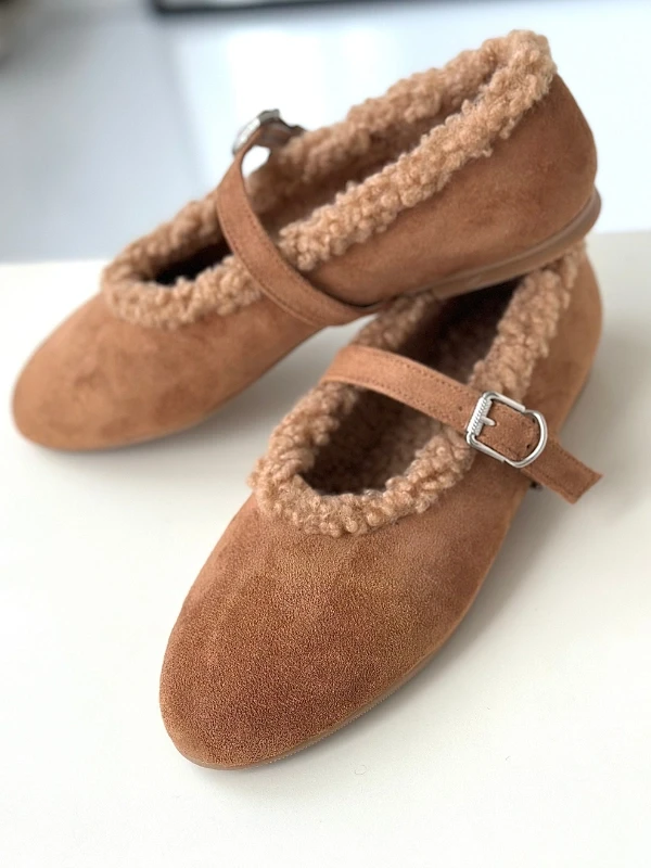 SÜET İÇİ KÜRKLÜ BASİC BABET CAMEL