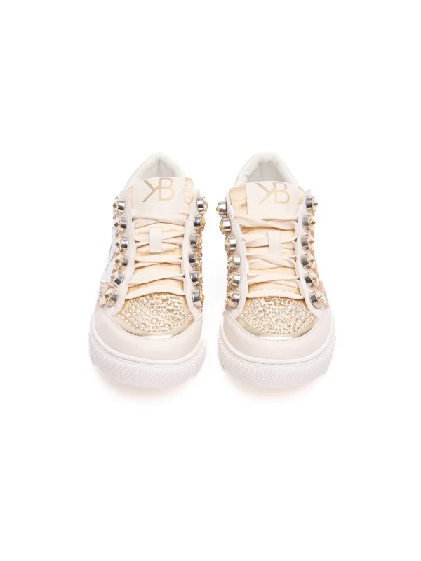 TAŞ DETAYLI SNEAKER ALTIN
