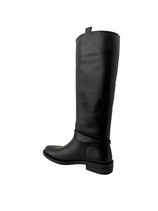 TOKA DETAY DERİ ÇİZME SİYAH