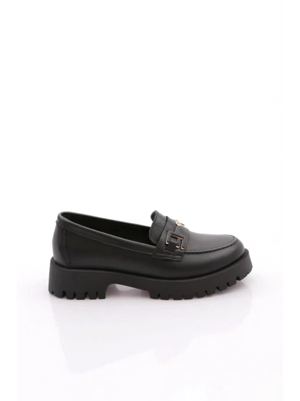 TOKA DETAY DERİ LOAFER SİYAH