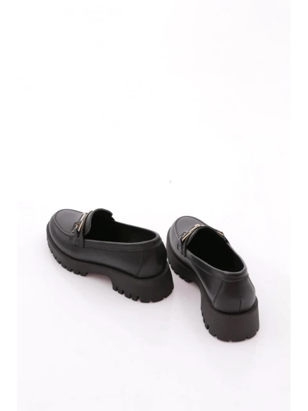 TOKA DETAY DERİ LOAFER SİYAH