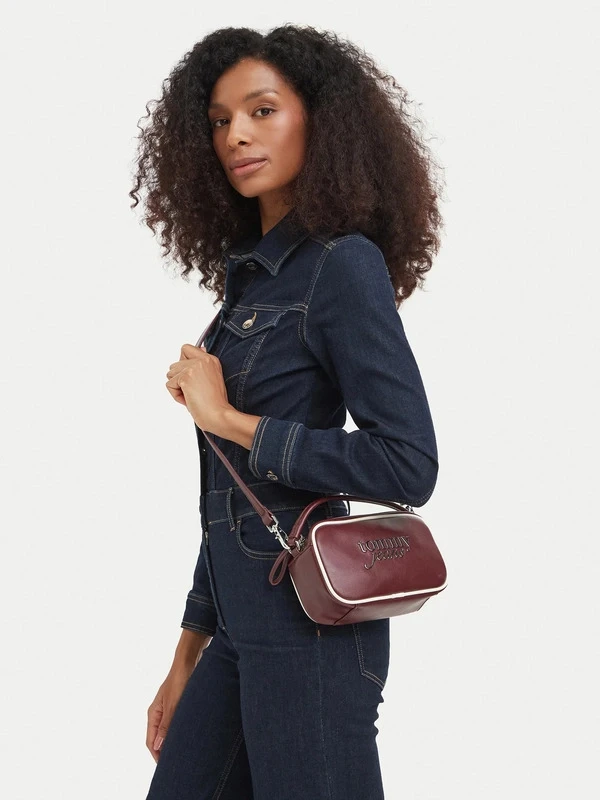 Tommy Hilfiger Bold Scrıpt Camera Bag BORDO