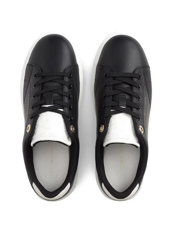 Tommy Hilfiger Femınıne Cupsole Monogram SİYAH