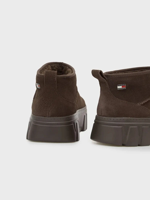 Tommy Hilfiger Suede Platform Boots Wl KAHVE