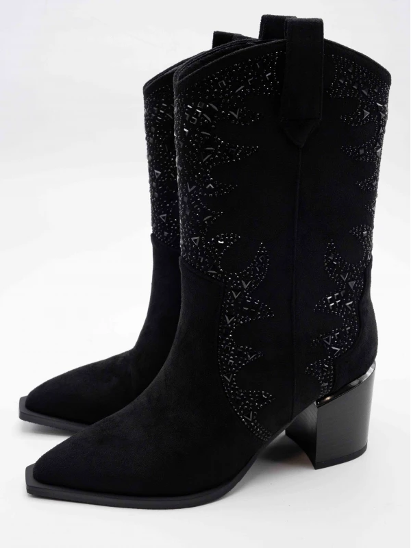 TOPUKLU WESTERN BOT SİYAH