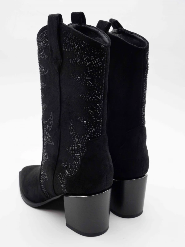 TOPUKLU WESTERN BOT SİYAH