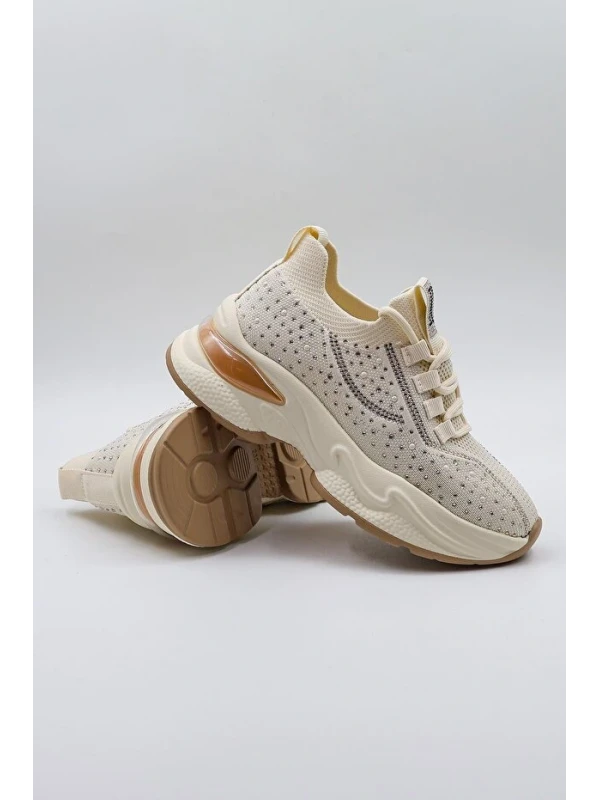 TRİKO ÖRGÜ KADIN SPOR BEJ