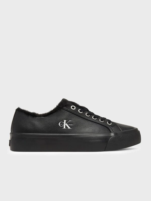 Calvin Klein Vulc Flath Laceup Lth Fur SİYAH