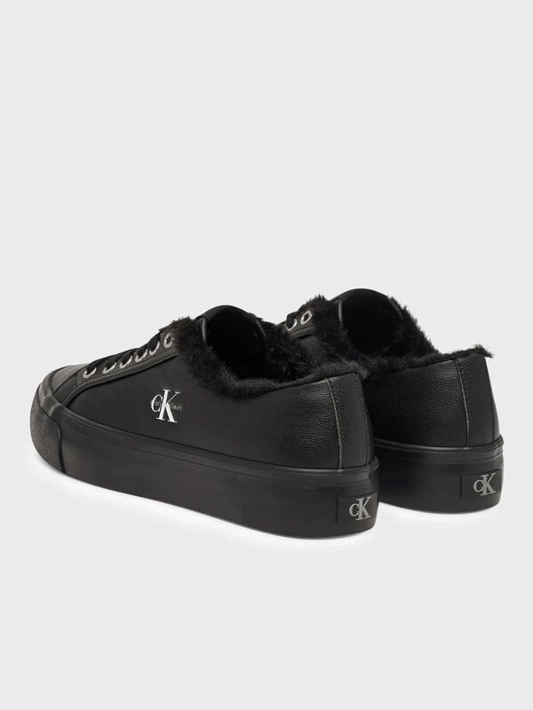 Calvin Klein Vulc Flath Laceup Lth Fur SİYAH