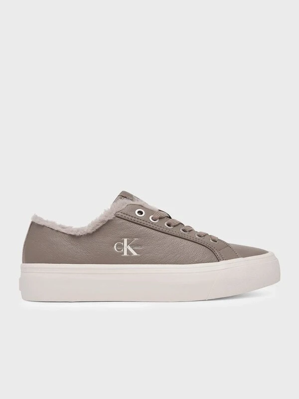 Calvin Klein Vulc Flath Laceup Lth Fur VİZON